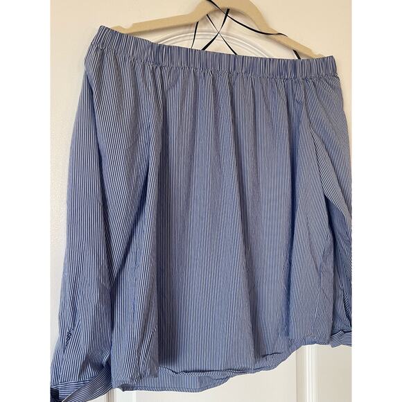 Zara Woman Cotton Elastic Off-the-Shoulder Striped Blouse Size Small - Picture 3 of 6